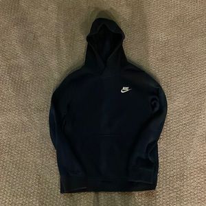 Nike boy's large cotton hoodie, navy blue
